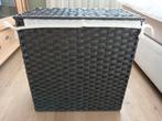 VidaXL Wasmand met 2 vakken  poly rattan zwart, Ophalen, Zo goed als nieuw, Zwart, Overige typen