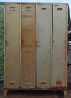 Vintage locker met 4 kluizen patina !!, Ophalen, Gebruikt