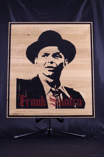 Frank Sinatra | Schilderij | Gefreesd in Eiken beschikbaar voor biedingen
