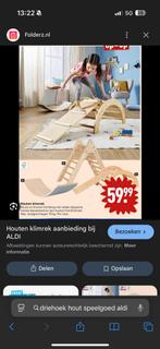 Set: Aldi boog, driehoek, klimplank/glijbaan. Deryan Wobbel,, Ophalen, Zo goed als nieuw, Glijbaan