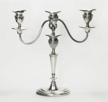 verzilverde kandelaar – Art Nouveau style beschikbaar voor biedingen