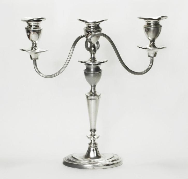 verzilverde kandelaar – Art Nouveau style, Antiek en Kunst, Antiek | Kandelaars, Zilver, Ophalen