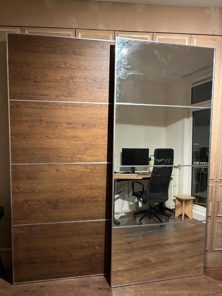Pax kast schuifdeuren: 2x 1.75m of 2m + 1.5m mogelijk!, Huis en Inrichting, Kasten | Kledingkasten, Zo goed als nieuw, 200 cm of meer