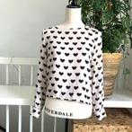 Leuke blouse met hartjes - Maat S, Kleding | Dames, Blouses en Tunieken, Ophalen of Verzenden, Zo goed als nieuw, Maat 36 (S)