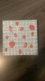 Aardbeien decoratie schilderij, Antiek en Kunst, Ophalen of Verzenden