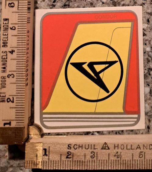 Vintage sticker vliegtuigmaatschappij Condor logo vliegtuig, Verzamelen, Stickers, Zo goed als nieuw, Overige typen, Ophalen of Verzenden