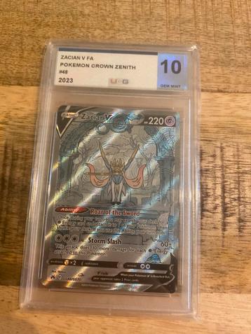 Zacian V #gg48 FA Crown Zenith UCG 10 beschikbaar voor biedingen