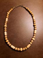 Handgemaakte surfer houten ketting, Sieraden, Tassen en Uiterlijk, Kettingen, Ophalen of Verzenden, Zo goed als nieuw, Bruin, Overige materialen