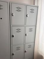 Stalen lockerkasten, 2 stuks, taupe, 8 vakken, Huis en Inrichting, Kasten | Lockerkasten, Ophalen, Gebruikt