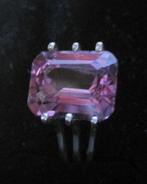 Saffier vintage design ring zilver 925, Sieraden, Tassen en Uiterlijk, Ringen, Ophalen, 18 tot 19, Paars, Zo goed als nieuw