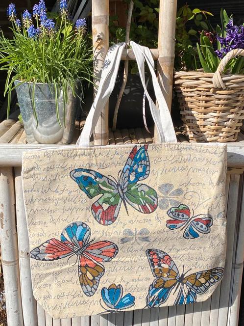 Zomertas /strandtas nieuw (van stof met ritssluiting), Sieraden, Tassen en Uiterlijk, Tassen | Reistassen en Weekendtassen, Nieuw
