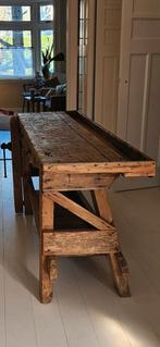 Antieke werkbank kookeiland hout, Ophalen of Verzenden, Gebruikt