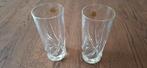 Kristallen glazen 2 stuks h14cm diameter 6,5 cm, Ophalen of Verzenden
