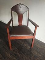 Art Deco Amsterdam school 20-30-er jaren stoel, Huis en Inrichting, Stoelen, Gebruikt, Bruin, Art Deco Amsterdamse school, Ophalen of Verzenden