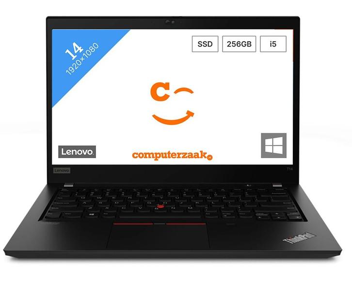Lenovo ThinkPad T14/Intel Core i5 1.6GHz/8GB/256GB M.2 SSD/W, Computers en Software, Windows Laptops, Refurbished, 14 inch, SSD