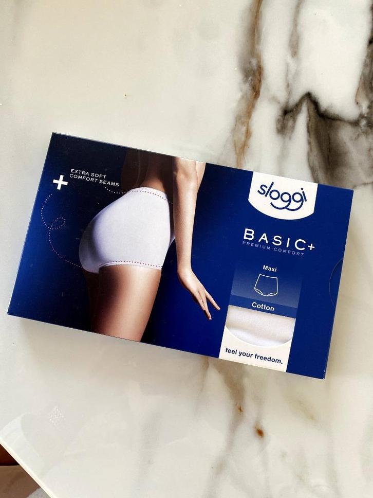 Sloggi Basic+ Maxi - wit diverse maten, Kleding | Dames, Ondergoed en Lingerie, Slip, Wit, Ophalen of Verzenden