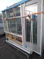 Hardhout deurkozijn met zijlicht, Doe-het-zelf en Verbouw, Deuren en Horren, Nieuw, Ophalen of Verzenden, Buitendeur, Glas