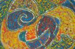 Leuk gesigneerd abstract werkje. Gokje: jaren '70?, Ophalen of Verzenden