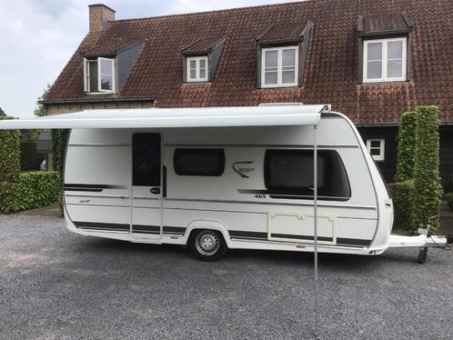 Fendt Bianco 465 SGE Actief, Caravans en Kamperen, Caravans, Particulier, tot en met 2, 1250 - 1500 kg, Kleine zit, Fendt, 2 aparte bedden
