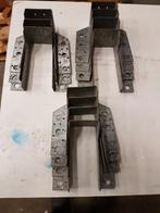 11 METALEN GEGALVANISEERDE BALKSTEUNEN 150X70 MM, Ophalen, Gebruikt, 50 tot 100 mm