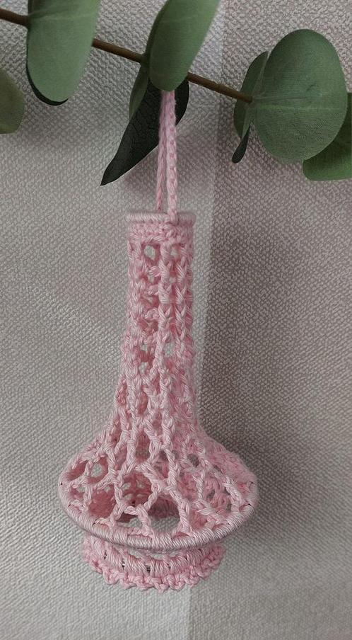 nieuw- gehaakte mini kroonluchter zacht roze, Huis en Inrichting, Woonaccessoires | Overige, Nieuw, Ophalen of Verzenden