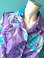 Vintage jaren 70 jurk lila/turkoois maat 48, Kleding | Dames, Grote Maten, Verzenden, Jurk, Paars, Vintage