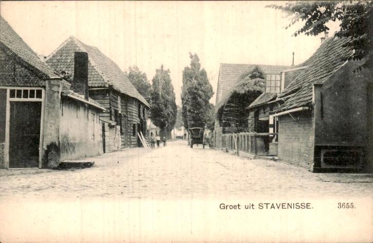 Groet uit stavenisse, Verzamelen, Ansichtkaarten | Nederland, Gelopen, Zeeland, Voor 1920, Ophalen of Verzenden