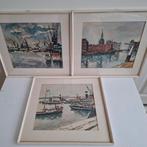 aquarel 3x door Eugène Winter (1918-1980), Antiek en Kunst, Ophalen of Verzenden