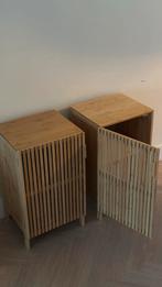 Houten Nachtkastjes / Bijzettafels - Set van 2, Ophalen, Minder dan 50 cm, Zo goed als nieuw, Minder dan 25 cm