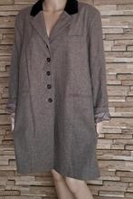 SCARVA WOMAN, Stijlvol Zandbeige Wollen Jasje, maat 46, Scarva Woman, Overige kleuren, Verzenden, Maat 46/48 (XL) of groter