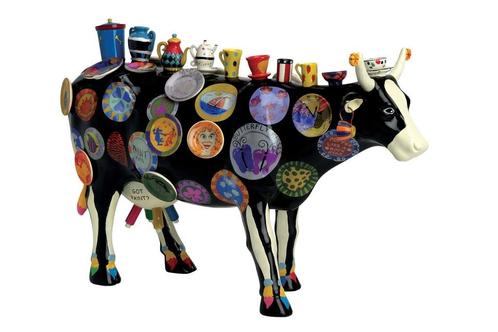 Nieuw Cow Parade koe The Moo Potter (XL) gratis verzending., Antiek en Kunst, Kunst | Designobjecten, Ophalen of Verzenden
