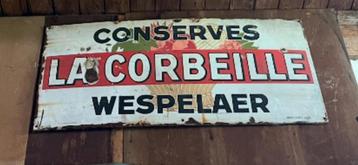 Emaille bord La Corbeille Wespelaer beschikbaar voor biedingen