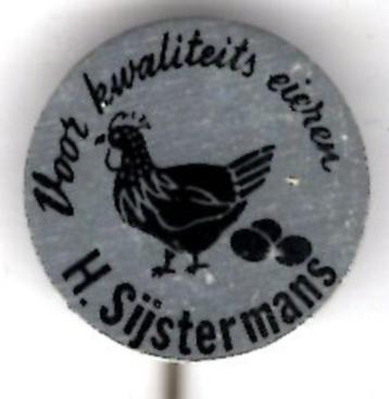 Voor kwaliteits eieren H.Sijstermans grijs speldje( N_119 ) beschikbaar voor biedingen