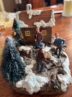 HOUTHAKKERS TAFEREEL en VERLICHTING 17/10/10cm ( zie foto’s), Diversen, Kerst, Ophalen, Zo goed als nieuw