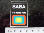sticker saba tv radio hifi logo klein, Verzenden, Zo goed als nieuw, Merk