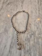 Antiek horlogeketting, zilver, elk schakel gemerkt met leeuw, Antiek en Kunst, Ophalen of Verzenden, Zilver