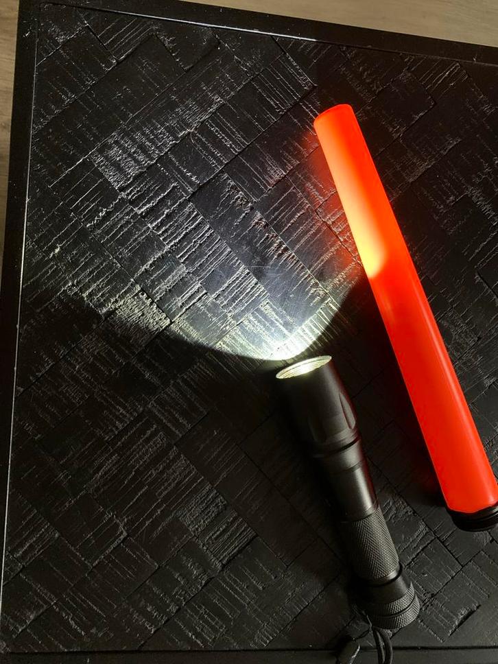 Zaklamp met kegel, Doe-het-zelf en Verbouw, Bouwverlichting, Gebruikt, Lamp, Minder dan 50 watt, Ophalen of Verzenden