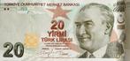 Turkije bankbiljet 20 Lira Mustafa Kemal Atatürk 2022 UNC, Verzenden, Overige landen, Los biljet
