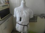 witte shirt met riem, Ophalen of Verzenden, Nieuw, Wit, Korte mouw