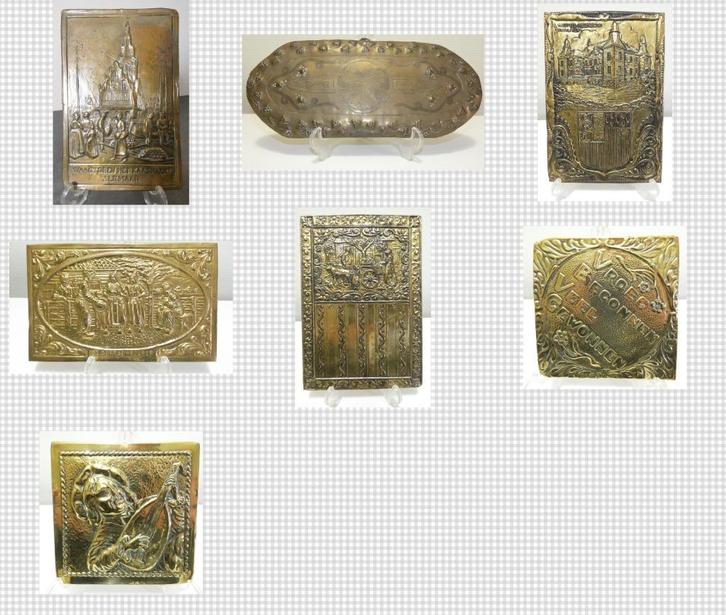 zeven verschillende latoen koperen afbeeldingen [1671], Antiek en Kunst, Antiek | Koper en Brons, Ophalen