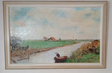 Schilderij van dominee J. Hettinga, Oudega beschikbaar voor biedingen