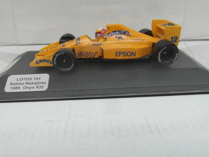 Lotus 101  Satoru Nakajima  1989 Onyx 032  1:43, Hobby en Vrije tijd, Modelauto's | 1:43, Gebruikt, Auto, Overige merken, Ophalen of Verzenden