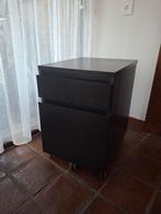 Nachtkastje ladekast ikea malm zwart, Huis en Inrichting, Kasten | Ladekasten, Minder dan 50 cm, 1 of 2 laden, Ophalen of Verzenden