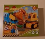 LEGO Duplo 10812 Graafmachine & Vrachtwagen compleet, Ophalen of Verzenden, Zo goed als nieuw, Complete set, Duplo