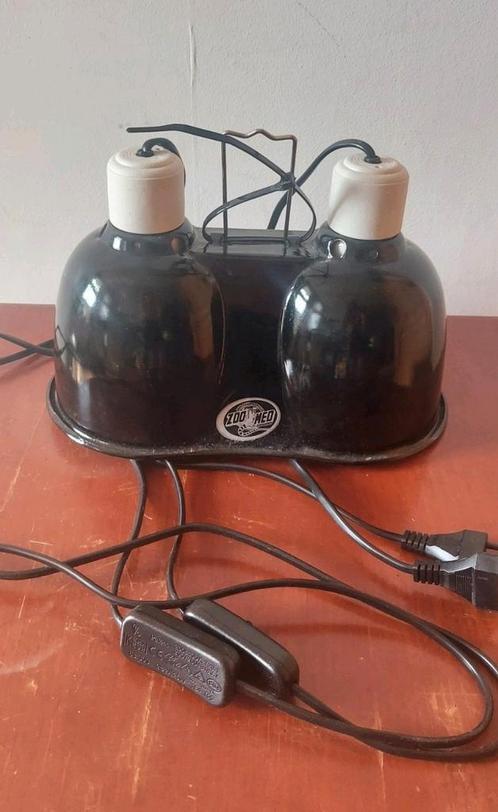 Zoo Med Mini Combo Deep Dome incl. lampen, Dieren en Toebehoren, Reptielen en Amfibieën | Toebehoren, Zo goed als nieuw, Verlichting