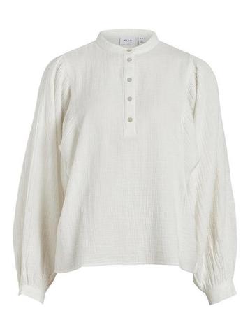 Vila blouse linnen wit/ecru met knopen - maat S / 36