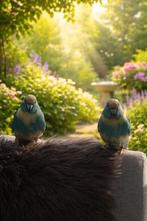 Kakariki koppel (broertjes) blauw/wit, Mannelijk, Parkiet, Geringd