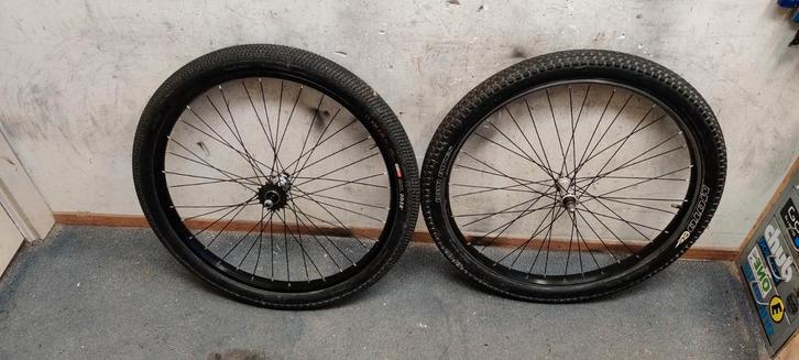 26 inch tracklocross wielset wheelset recht fixed draait top, Fietsen en Brommers, Fietsonderdelen, Algemeen, Wiel, Ophalen of Verzenden