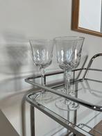 Vintage wijnglazen swirl optic | 3 stuks, Ophalen of Verzenden