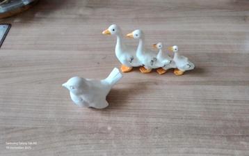 Goebel Porseleinen Beeldjes - Gansjes & Vogeltje beschikbaar voor biedingen